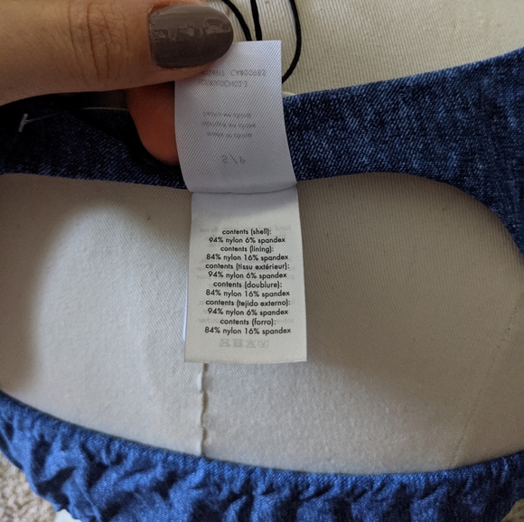 {WeWoreWhat} Brand New Lily Top in Denim Texture - Picture 9 of 11